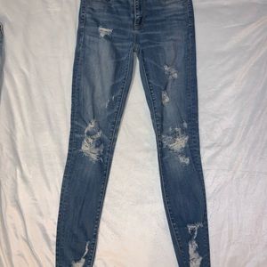 American Eagle Women’s 0 High Waisted Ripped Jeans
